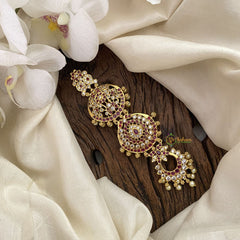 Vriksham Trendy 3 Tier AD Stone Billai-Red White-G17172