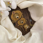 Vriksham Unique Gold Look Alike Bun Billai-Jhumka Jada Billai-Golden Bead-G17183