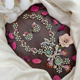 Vriksham Multicolor Victorian Diamond Short Neckpiece-VV1972