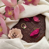 Vriksham Lotus Style Gold-Toned Kundan Jadau With White Green & Red Septum Ring-J3909