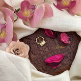 Vriksham Lotus Style Gold-Toned Kundan Jadau With White Septum Ring-J3906