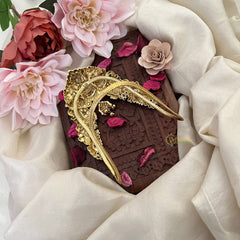 Vriksham Lakshmi Floral design Vangi / Armlets-Green Red- Jhumka-G18159