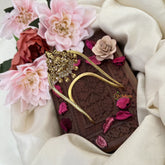 Vriksham Ad Stone Lotus Lakshmi Vangi / Armlets-Gold Beads-G18162