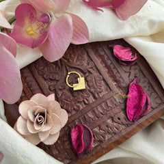 Vriksham Triangle Style Gold-Toned Kundan Jadau With White Septum Ring-J3899