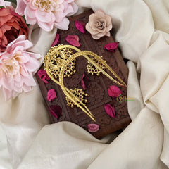 Vriksham Golden Three Krishna Vangi/Armlet-Jhumka-Peral -G18187