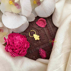 Vriksham Indian Ethnic Style Green Red & White Kundan Jadau Septum Ring-J4077