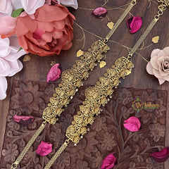 Vriksham Golden Lakshmi Jhumka Style Vangi / Armlets -Pearl-G18174