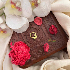 Vriksham Timeless elegance Style Green Red & White Kundan Jadau Septum Ring-J4083