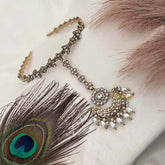 Vriksham Intricate Bridal Sheeshphool & Crescent Motif Tikka Headpiece-G22056