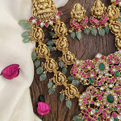 Vriksham Jadau Kundan Layered Lakshmi Long Haram-J2583