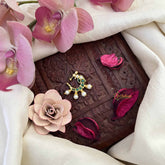 Vriksham Peacock Motif Style Nath Green White Stone Jadau Press Naths/Nose Pin-Pearls-J3858