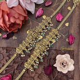 Vriksham Gold Nine Lakshmi Vangi / Armlets -Light Green Beds-G18169