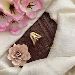 Vriksham Designer AD Stone Gold Look Alike Vangi Finger Ring-Gold Bead-G20067