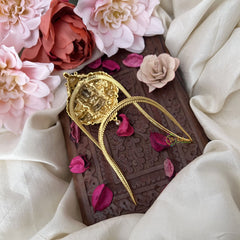 Vriksham Gold Elephant Trunk up Lakshmi  Vangi / Armlets-Pearl-G18155