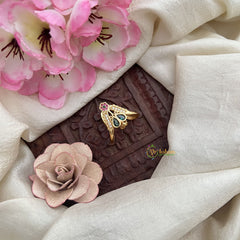 Vriksham Unique Designer Gold Look Alike Vangi Finger Ring-G20065