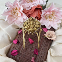 Vriksham Ad stone Dual Peacock with Lakshmi Vangi / Armlets-Gold Bead- G18154