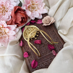 Vriksham Ad stone Dual Peacock with Lakshmi Vangi / Armlets-Gold Bead- G18154