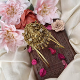 Vriksham Premium Ad stone Ganesha Vangi Armlets Gold Bead- G18152