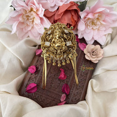 Vriksham Premium Ad stone Ganesha Vangi Armlets Gold Bead- G18152