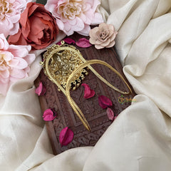 Vriksham Premium Ad stone Ganesha Vangi Armlets Gold Bead- G18152