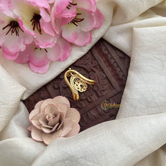 Vriksham Gold Look Alike Floral Vangi Finger Ring-Gold Bead-G20057