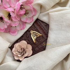 Vriksham Unique Heart Shape with Middle Tilak Gold Look Alike Vangi Finger Ring-G20070