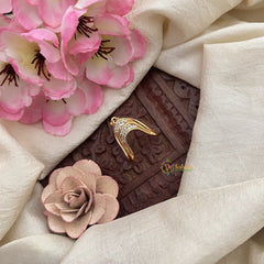 Vriksham Elegant AD Stone Gold Look Alike Vangi Finger Ring-Gold Bead-G20062