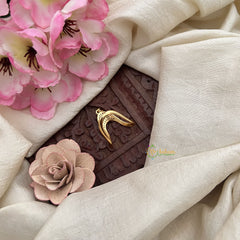 Vriksham Elegant AD Stone Gold Look Alike Vangi Finger Ring-Gold Bead-G20062