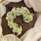 Vriksham White Floral Veni with Beads- Flower Accessory-H849