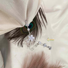 Vriksham Floral CZ Stone Hair Vine With Faux Pearl Drop-G22074