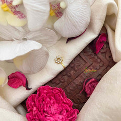 Vriksham Floral AD Stone White Press Naths/Nose Pin-G21443