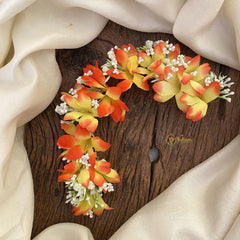 Vriksham Yellow & Orange Floral With Beads Veni-Flower Accessory-H874