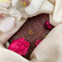 Vriksham Antique Peacock Motif AD Stone White Press Naths/Nose Pin-G21442