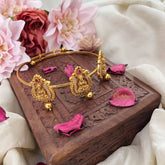 Vriksham Traditional AD Stone Lakshmi Kada Vangi-Temple Armlet-Gold Bead-G18184