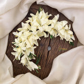 Vriksham Off White Floral Veni with Beads- Flower Accessory-H888