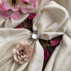 Vriksham Unique Designer Center Mossanite Stone Finger Ring-VV1991