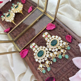 Vriksham Unique Oval Shape Dangler-Green-G18332