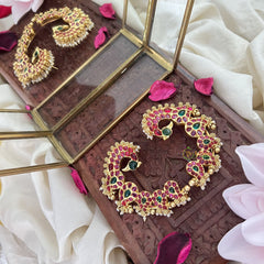 Vriksham Premium One Stan Peacock Designer Cuffs-Red Green-G12030