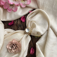 Vriksham Elegant Round Shape Victorian Mossanite Stone Finger Ring-VV1999