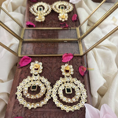 Vriksham Elegant Circle Shape Dangler-Red Green & White-G18326