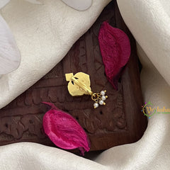 Vriksham Antique Flower Kundan Nath-Red White & Green-Pearls-J3035