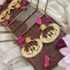 Vriksham Premium AD Stone Designer Bridal Earrings-Red-G18222