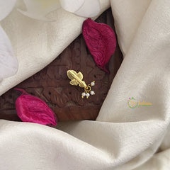 Vriksham Unique Designer Kundan Nath-White-Pearls-J3036