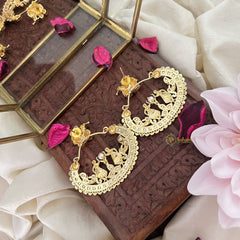 Vriksham Premium AD Stone Designer Bridal Earrings-White-G18223