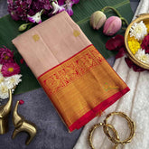 Vriksham Golden & Red Border With Golden Zari Border Pure Silk Saree-VS4991