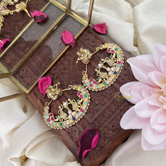 Vriksham Premium AD Stone Designer Bridal Earrings-Multicolor-G18224