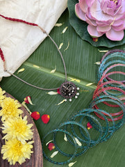 Vriksham Traditional Nataraja Pendant Kemp Black Polish Chain-G17942