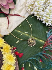 Vriksham Traditional Kemp Nataraja Pendant Chain-G17949