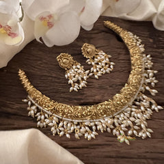 Vriksham Gold Look Alike Hasli Choker-Guttapusalu-G15784