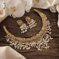 Vriksham Gold Look Alike Hasli Choker-Guttapusalu-G15784